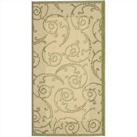 Safavieh 2 Ft. X 3 Ft. - 7 In. Accent- Indoor - Outdoor Courtyard Natural Olive Machine Made Rug CY2665-1E01-2